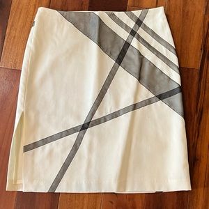 Elegant Cream and Gray Women's Skirt
